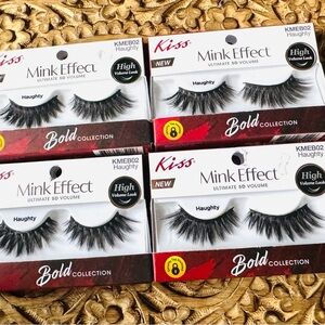 New! KISS Mink Effect Bold Collection -style: Haughty -4 pair of eyelashes